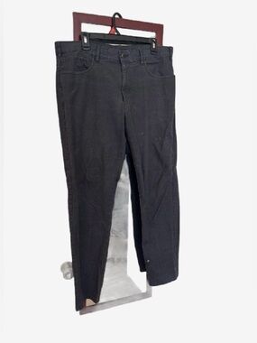 Black Straight-Leg Pants